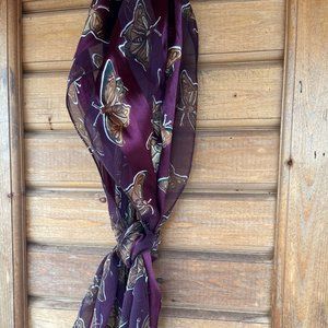 Gold Moth Print Scarf